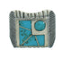 Southwestern Turquoise And Genuine Sterling Silver Ring Size 6 YX69007